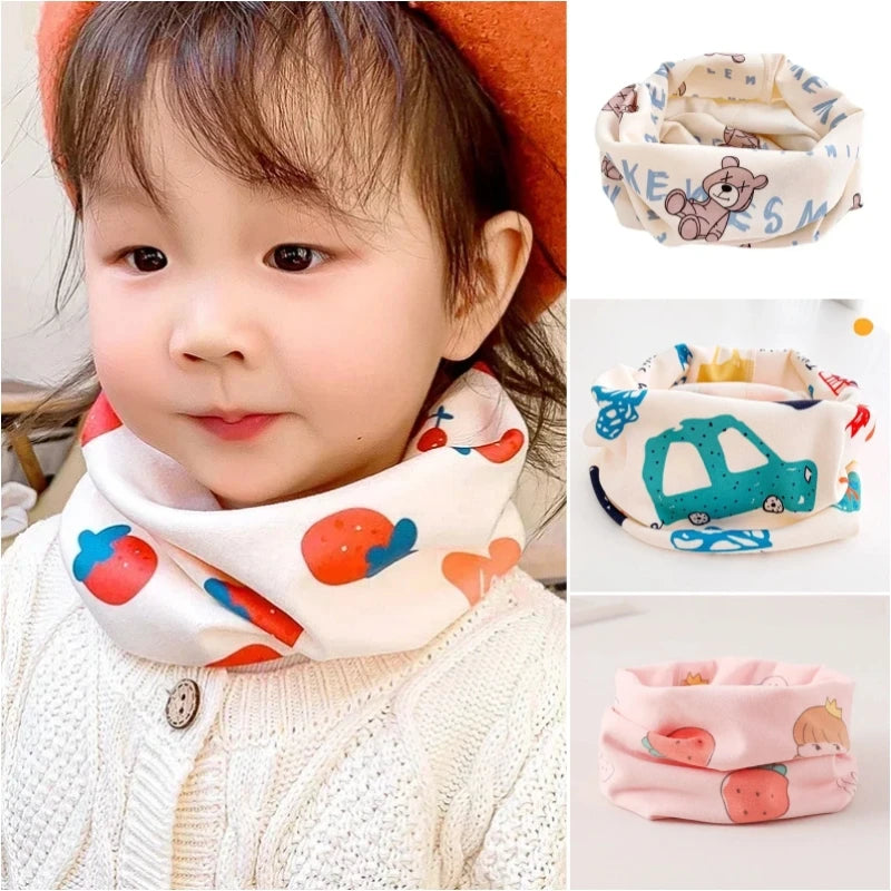 Winter Children Warmer Neck Scarf For Kids Boys Girls Neckerchief Cute Baby Cartoon Scarf Soft Neck Collar Children´s Scarves
