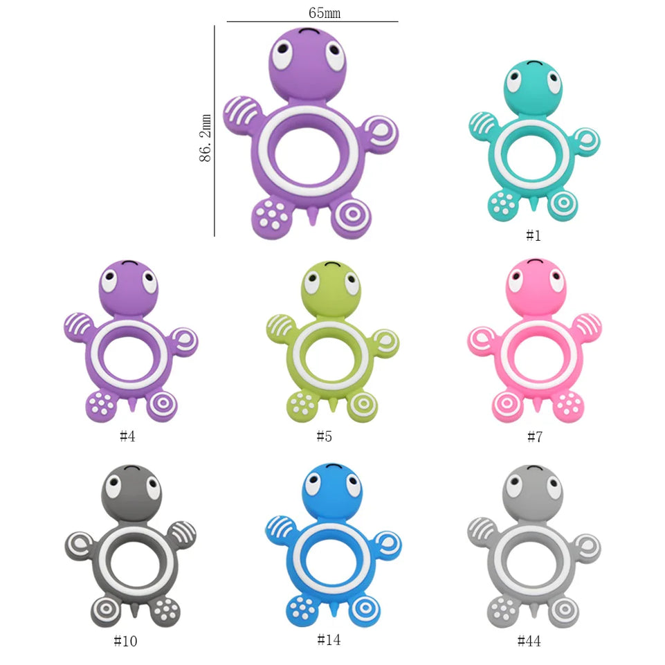 Cute-idea Silicone Baby Teethers 1pc Turtle Animal cartoon Food Grade  Silicone Tiny Rod Kids Goods Nurse Gift Baby Teething Toy