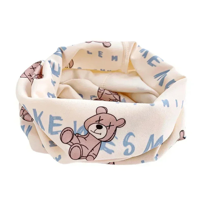Winter Children Warmer Neck Scarf For Kids Boys Girls Neckerchief Cute Baby Cartoon Scarf Soft Neck Collar Children´s Scarves